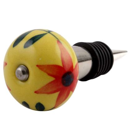 Red Star Ceramic Wine Stopper (Pack Of One Piece)